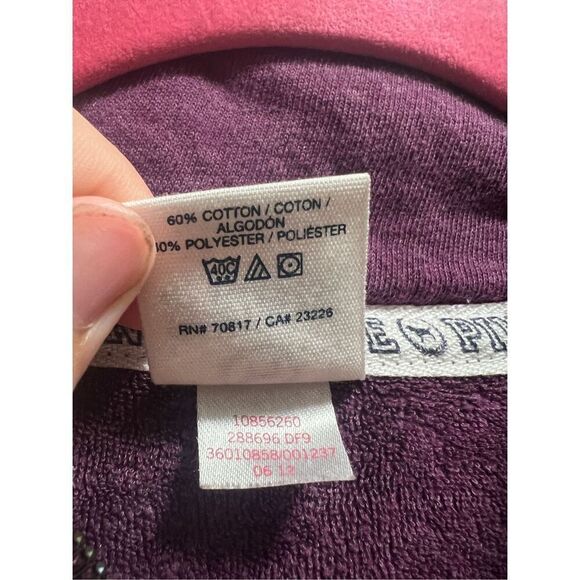 PINK By Victoria’s Secret 1/4 Zip Pull Over Sweatshirt Woman’s Size XS - Picture 8 of 12